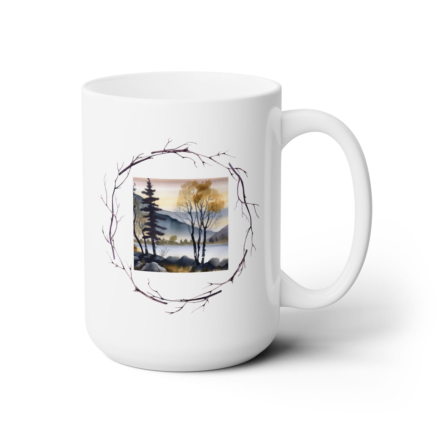 Adventure Mug For Couples New Relationships Watercolor Outdoor Scene for Hikers Campers Nature Lovers Coffee Mug For Hikers and Outdoor Lovers