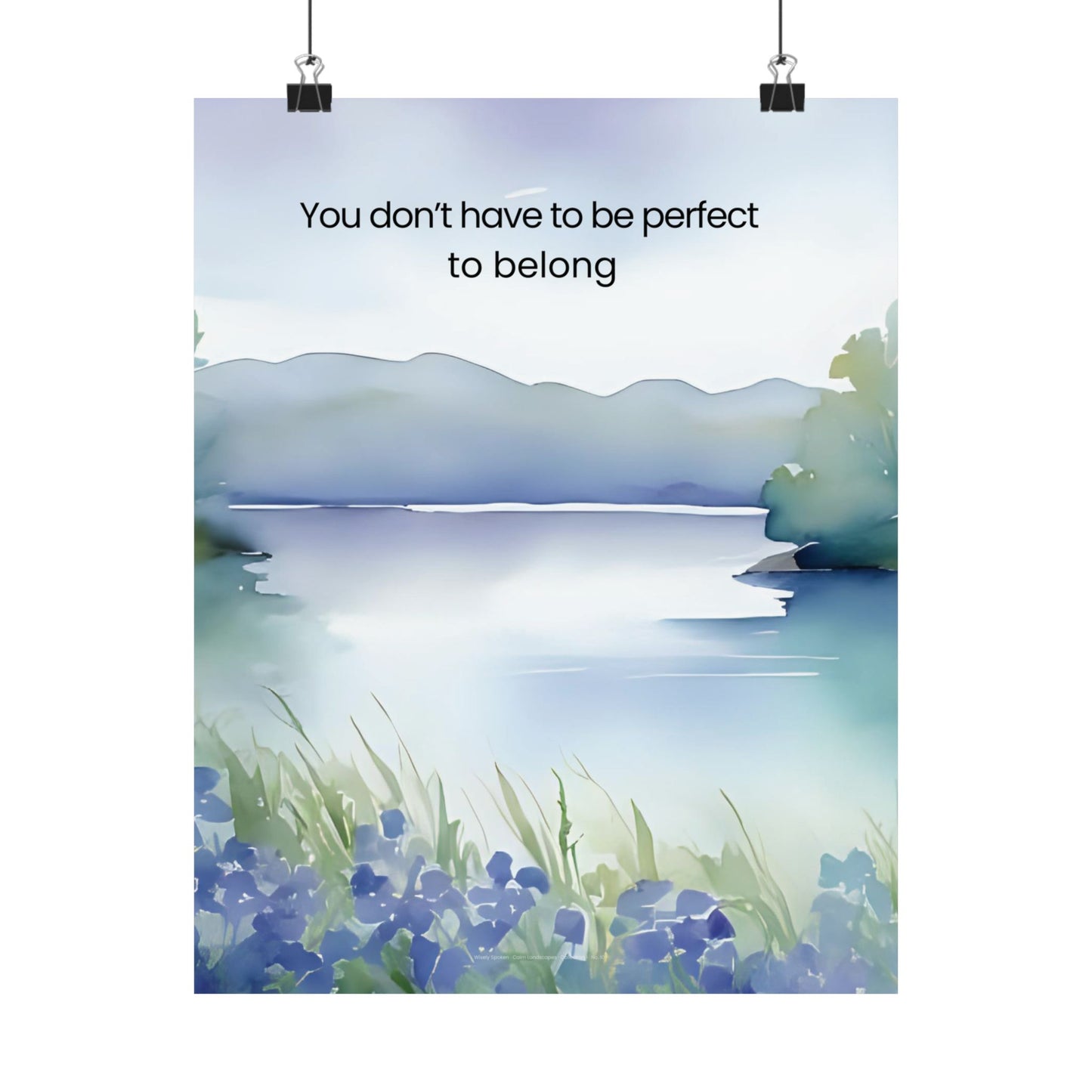 You Don’t Have to Be Perfect to Belong Wall Art Calming Acceptance Poster Therapy Office Decor Neurodiverse Affirmation Print Counseling Room Mindfulness Art