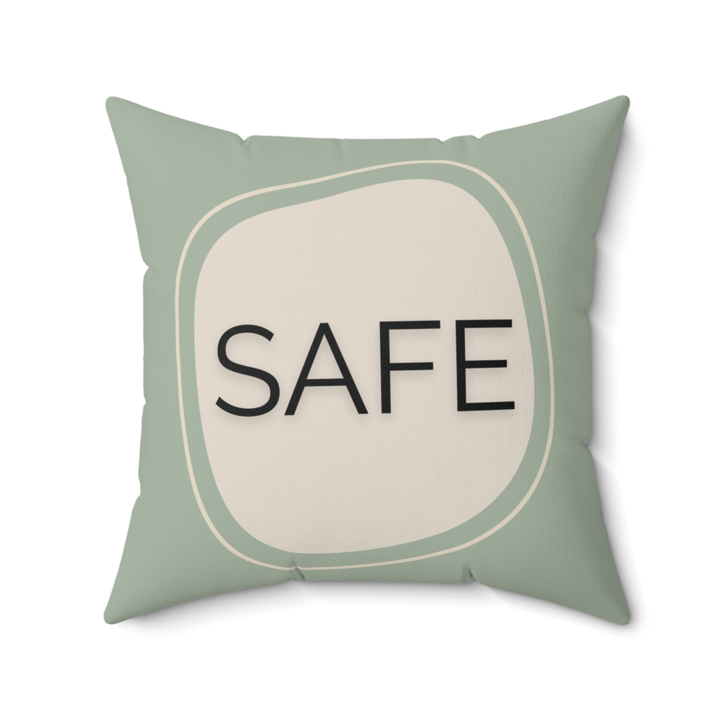Safe Throw Pillow Supportive Space Collection  Therapy Room Décor Calming Affirmation Cushion for Teens and Adults Emotional Regulation