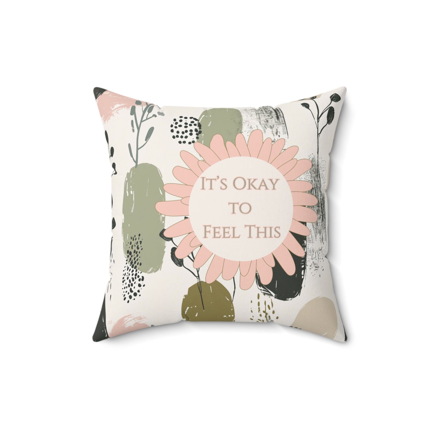 It’s Okay to Feel This Pillow Calming Therapy Room Decor Emotional Regulation Cushion for Kids Counseling Office Calm Environment Accent