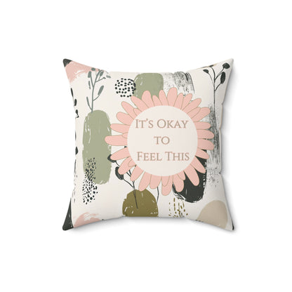 It’s Okay to Feel This Pillow Calming Therapy Room Decor Emotional Regulation Cushion for Kids Counseling Office Calm Environment Accent