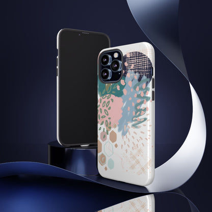 Abstract in Pink and Green Tough Phone Case