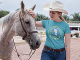 Western Cowgirl T Shirt for Women Equestrian Tee for Horse Lovers Western Shirt Texas American Fashion Cowgirl Lady Silhouette Shirt