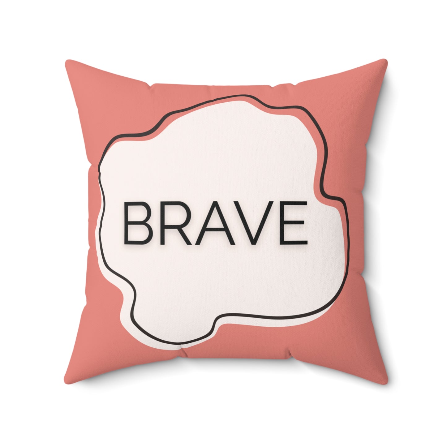 Brave Inspirational Throw Pillow Modern Minimalist Accent Cushion for Therapy Offices Teen Rooms  and Calm Home Spaces Wellness Gift