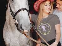 Western Cowgirl T Shirt for Women Equestrian Tee for Horse Lovers Western Shirt Texas American Fashion Cowgirl Lady Silhouette Shirt