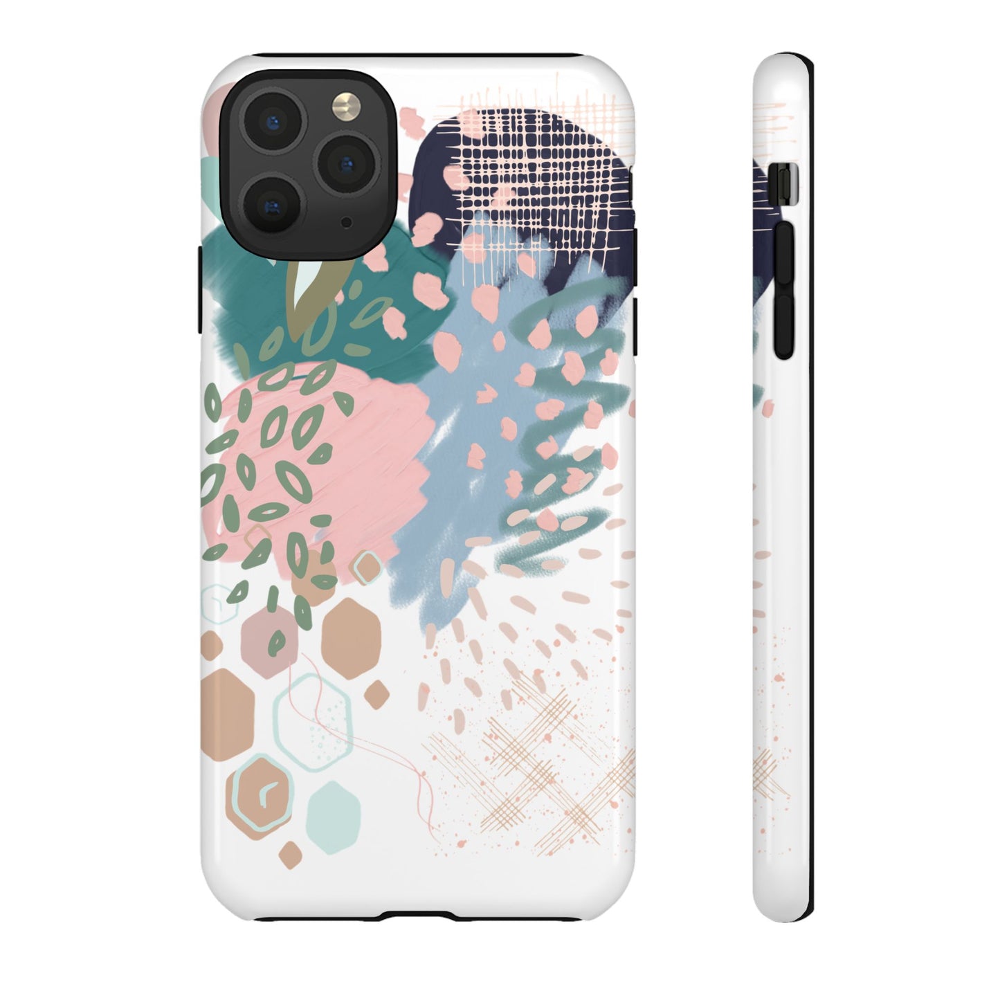 Abstract in Pink and Green Tough Phone Case