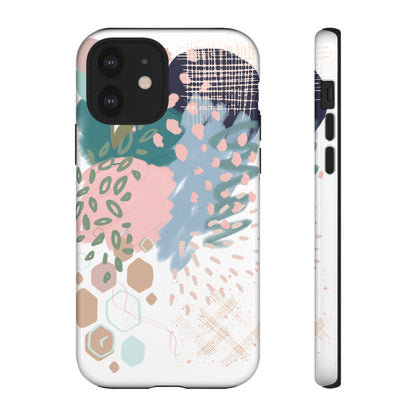 Abstract in Pink and Green Tough Phone Case