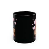 Mother's Day Gift for Mom Bear Black Keepsake Mug Bear Hug Mug Unique Mama Keepsake Gift Pink Heart Mug for Her Gift for Her Birthday