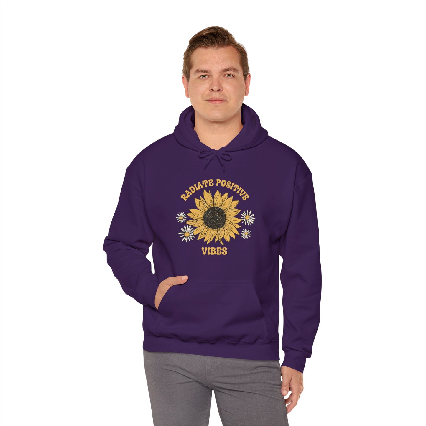 Boho Sunflower Hoodie for Nature Lovers Positive Message Flower Hoodie Motivational Message Inspirational Fashion Clothing for Comfort Wear