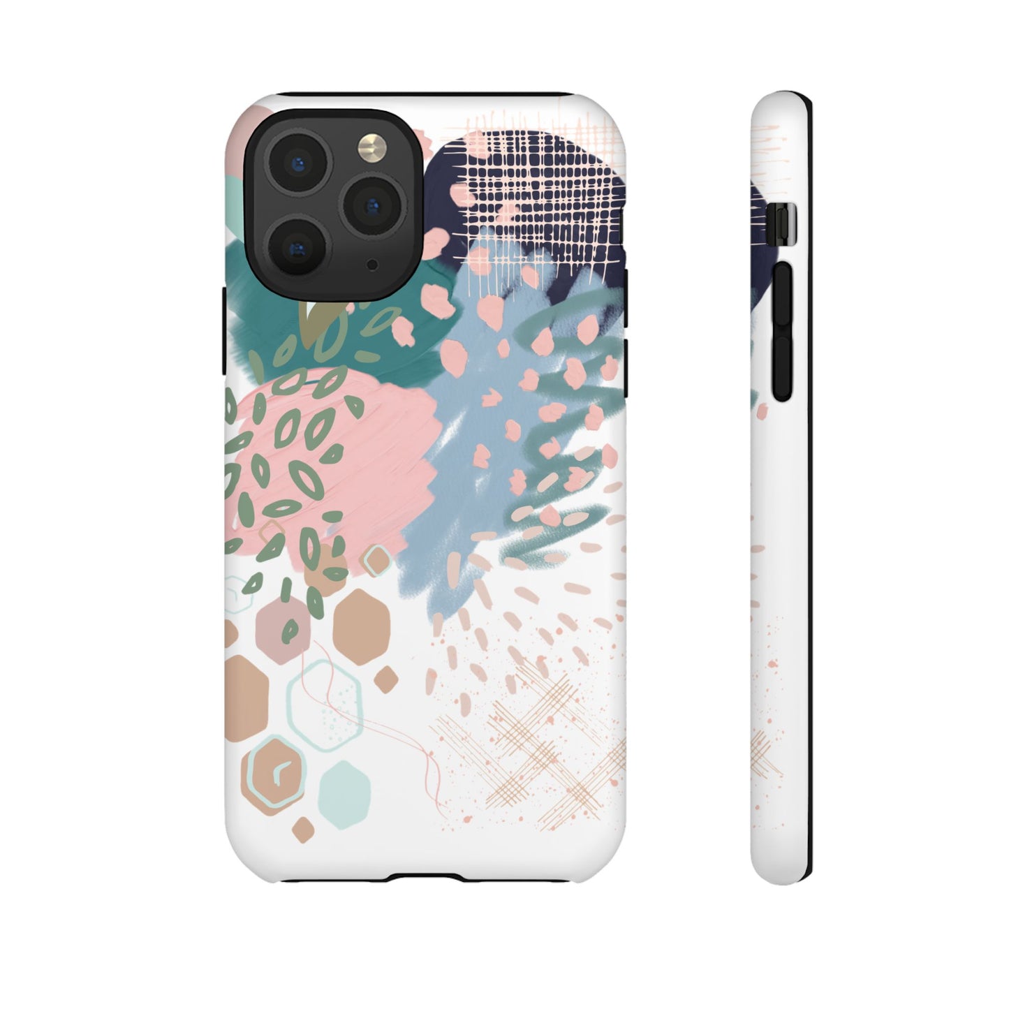 Abstract in Pink and Green Tough Phone Case