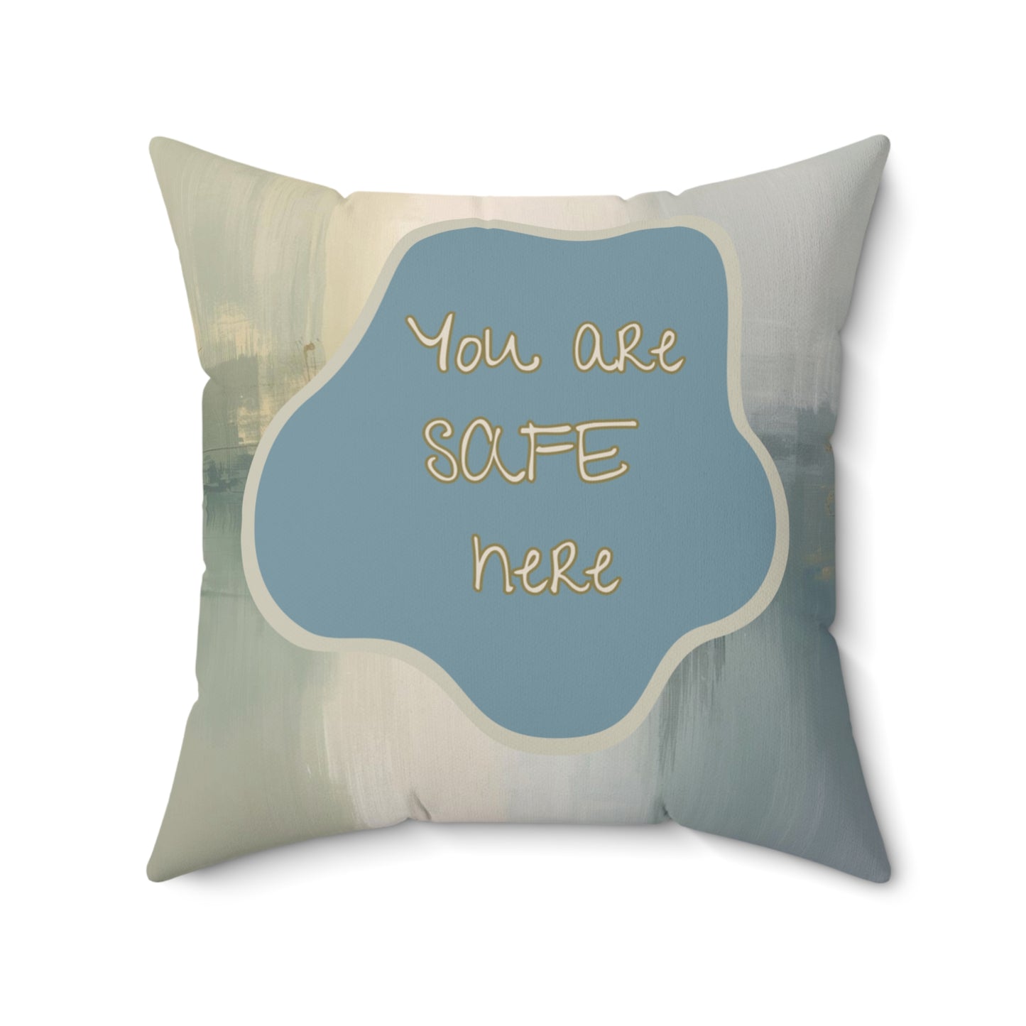 You Are Safe Here Pillow Calming Decor for Neurodiverse & Therapy Spaces Calming Reminder Mental Health Cushion Wellness Gift