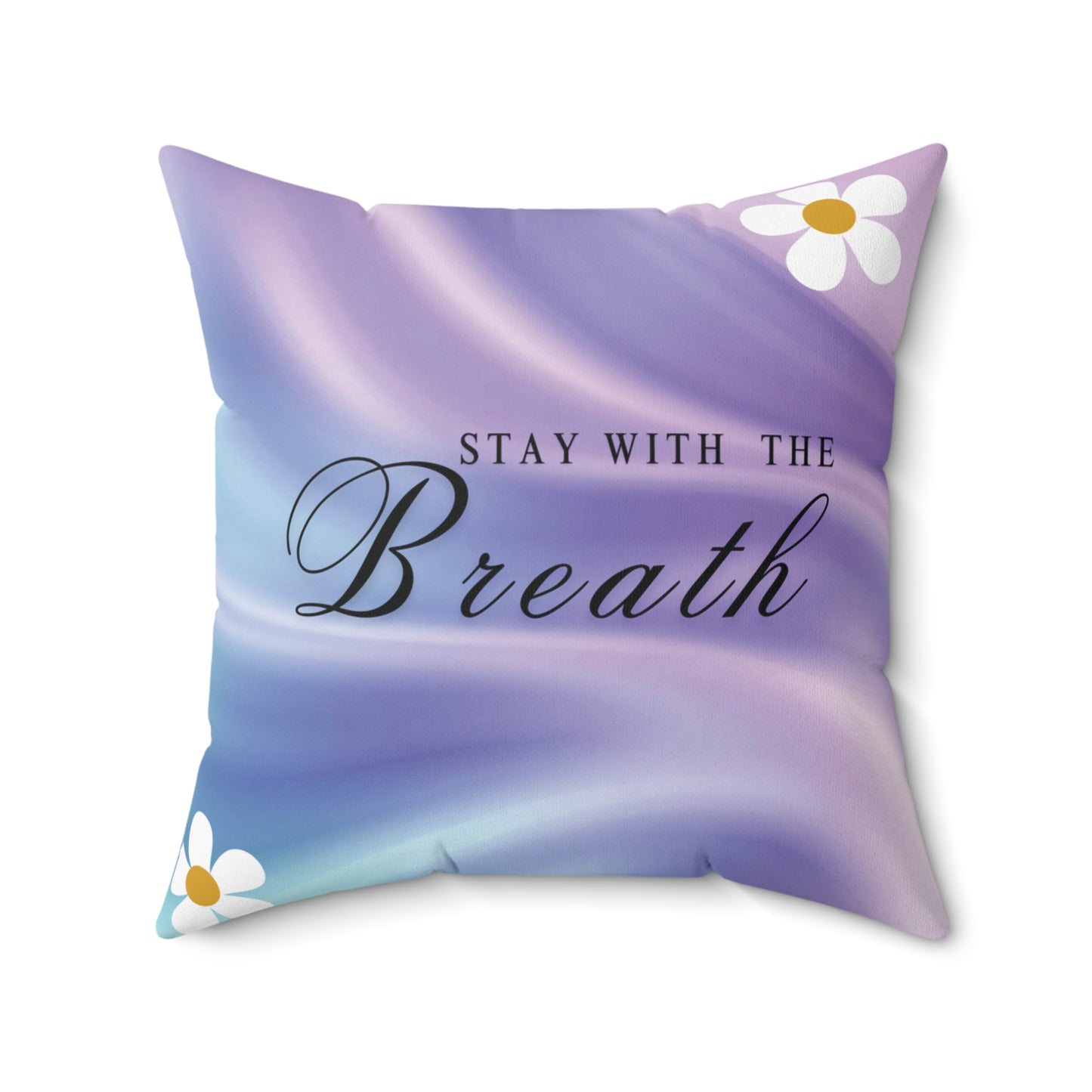 Stay With The Breath Lavender Gradient Meditation Cushion  Calming Reversible Therapy Pillow for Neurodiverse Sensory-Support Spaces