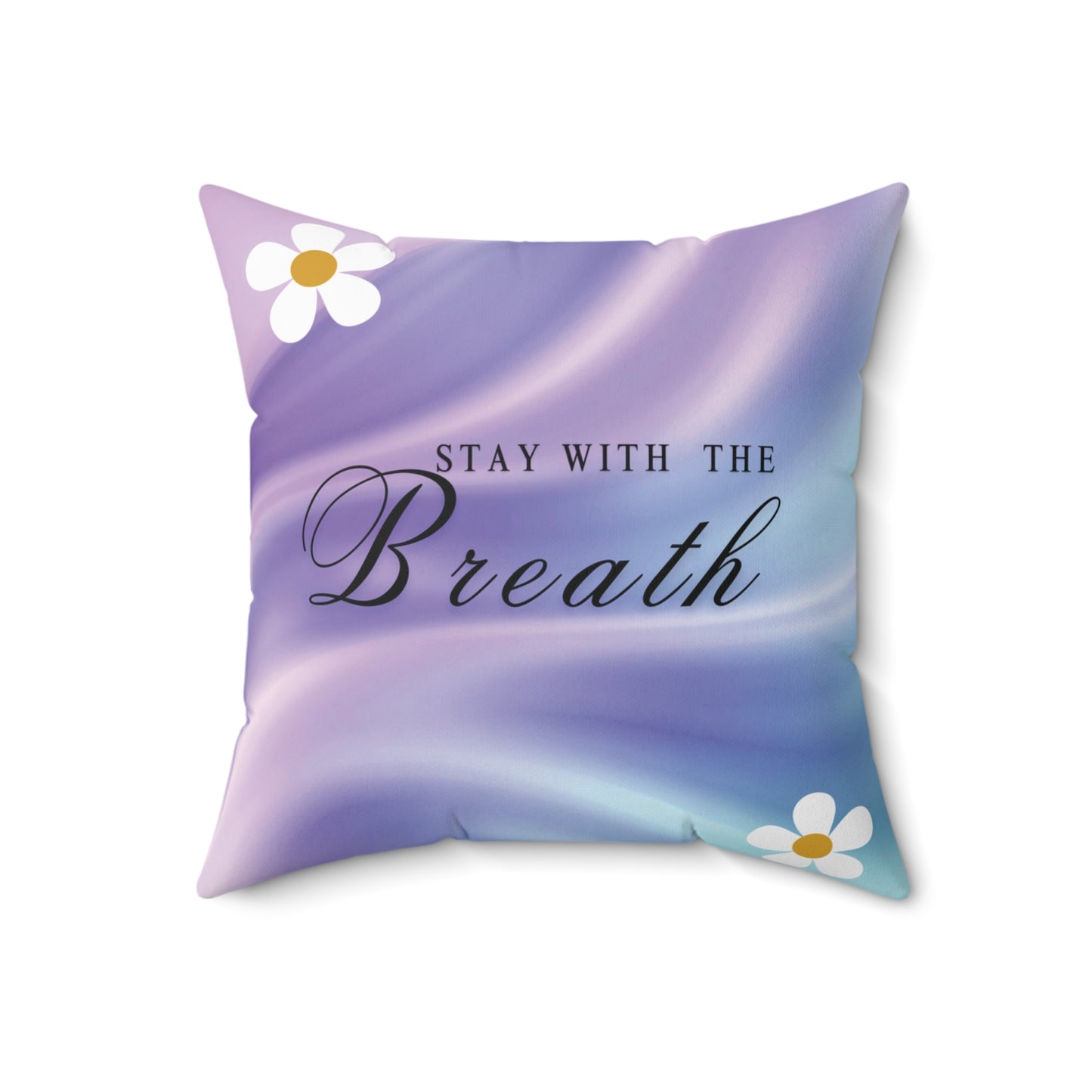 Stay With The Breath Lavender Gradient Meditation Cushion  Calming Reversible Therapy Pillow for Neurodiverse Sensory-Support Spaces