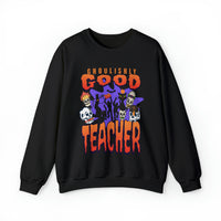 Halloween Ghoul Sweatshirt for Teachers Spooky Educator Shirt for Skull lovers and Ghoul Fans