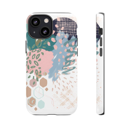 Abstract in Pink and Green Tough Phone Case