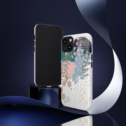 Abstract in Pink and Green Tough Phone Case