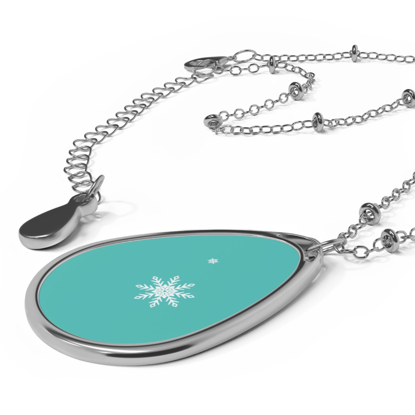 Snowflake Teardrop Necklace Calm Winter Jewelry Minimal Snowflake Pendant Simple Seasonal Chain Peaceful Accessory Gift