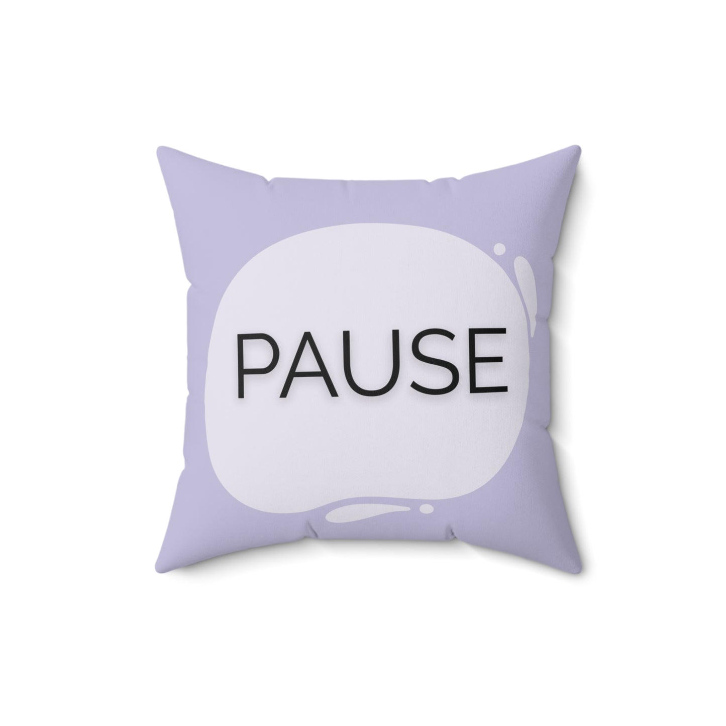 Pause Throw Pillow  Soft Lavender Mindfulness Accent for Therapy Rooms Calm Corners and Supportive Spaces School Calm Corner Pillow