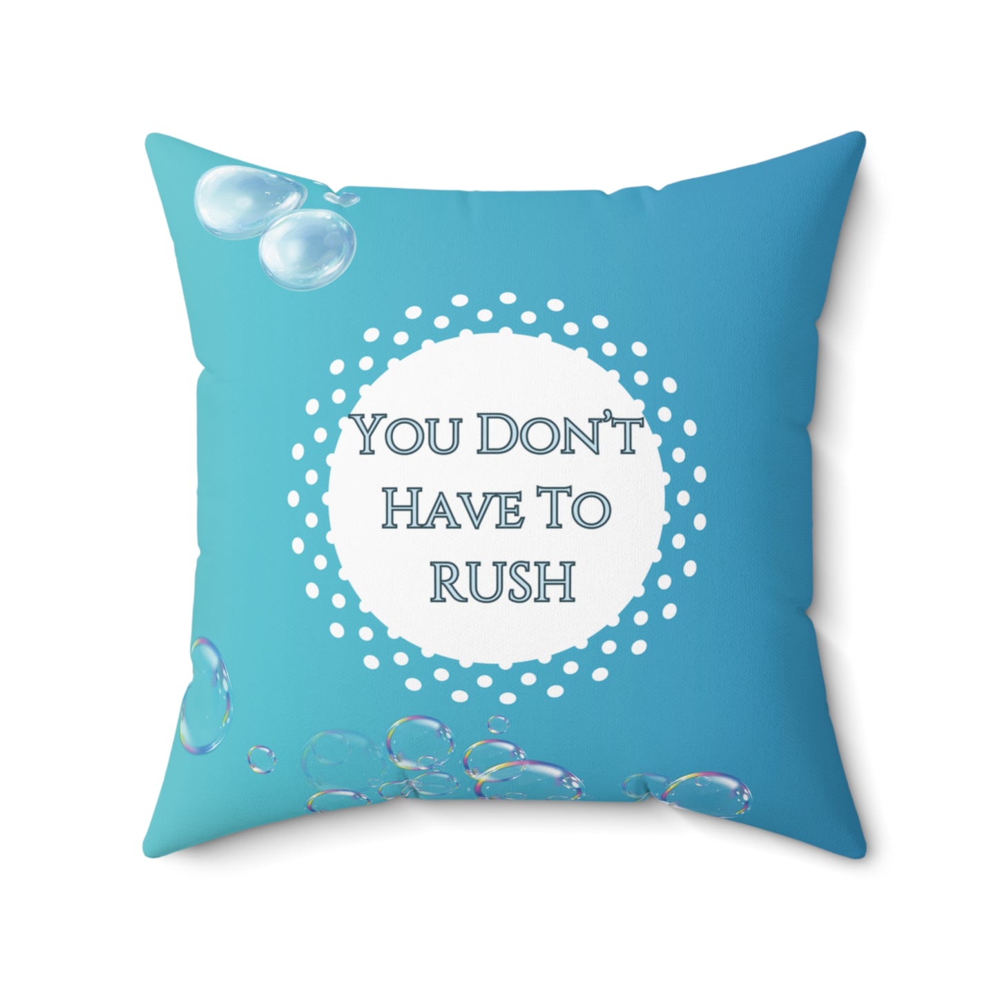 You Don’t Have to Rush Pillow Calming Reminder Cushion for Therapy Rooms, Waiting Areas and Gentle Grounding Anxiety Support Gift