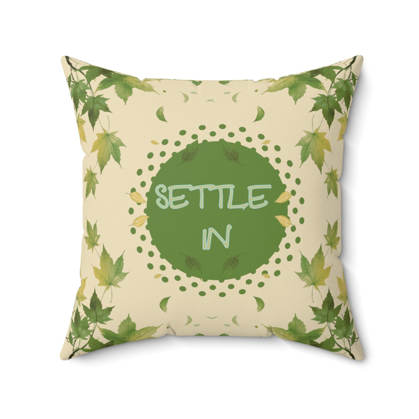 Settle In Pillow Leaf-Inspired Calming Cushion for Therapy Rooms Sensory Spaces Autism Friendly Gentle Grounding Therapy Office Decor