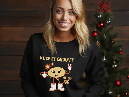 Playful Retro Sweatshirt for Gen Z Trendsetters and Lovers of Modern Positivity and Boho enthusiasts Motivational Crewneck Shirt Vintage Inspired Fashion