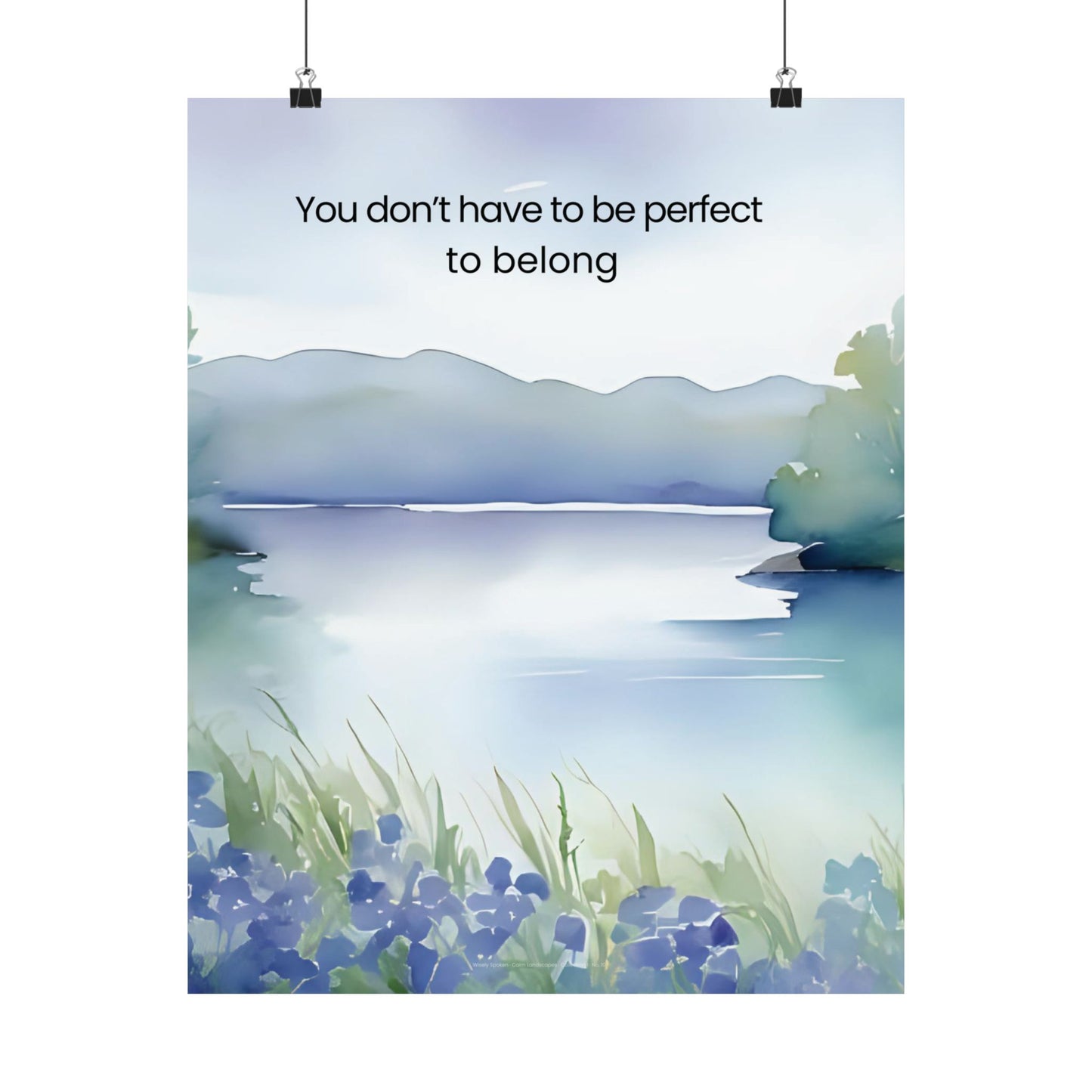 You Don’t Have to Be Perfect to Belong Wall Art Calming Acceptance Poster Therapy Office Decor Neurodiverse Affirmation Print Counseling Room Mindfulness Art