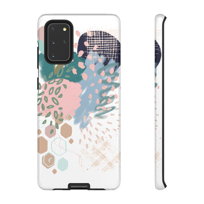 Abstract in Pink and Green Tough Phone Case