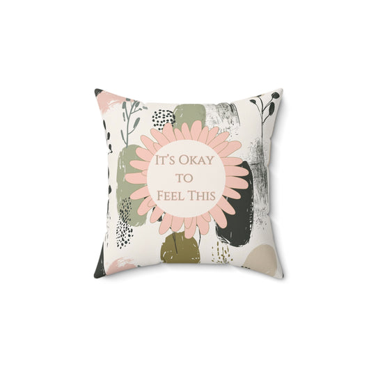 It’s Okay to Feel This Pillow Calming Therapy Room Decor Emotional Regulation Cushion for Kids Counseling Office Calm Environment Accent