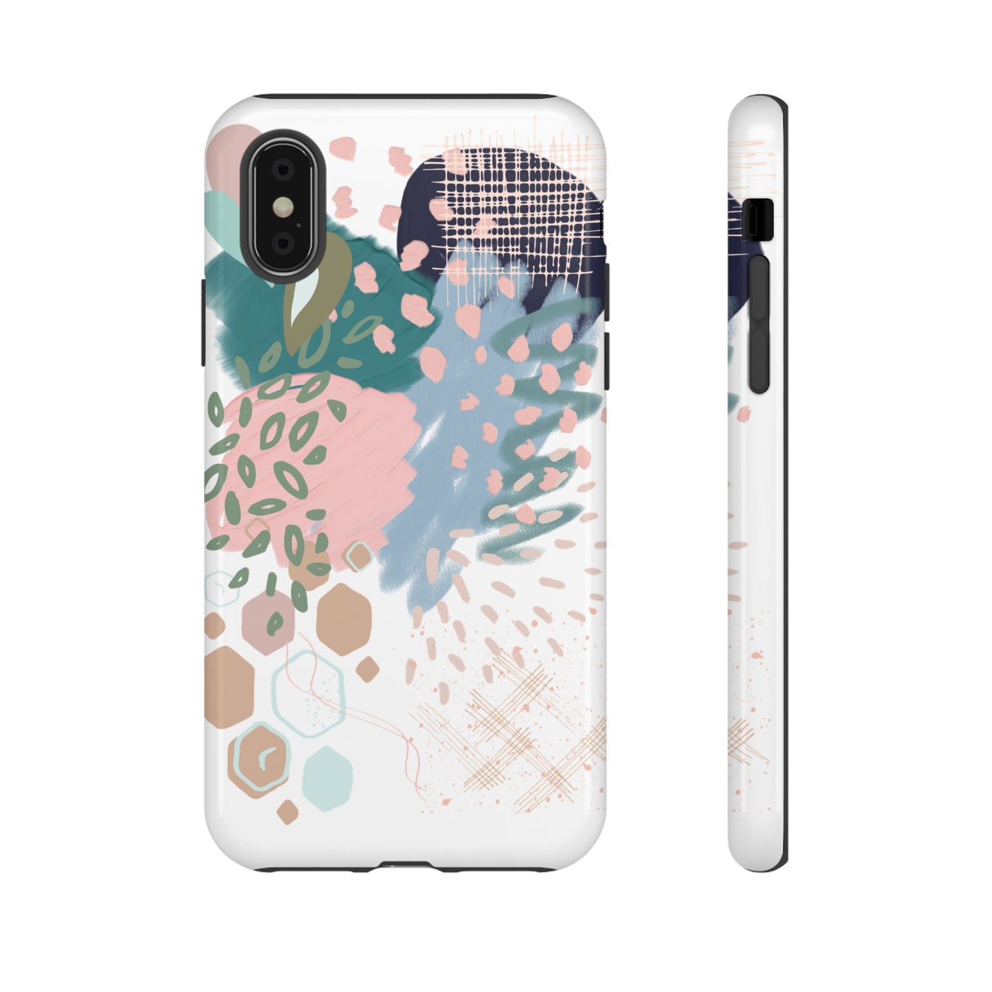 Abstract in Pink and Green Tough Phone Case