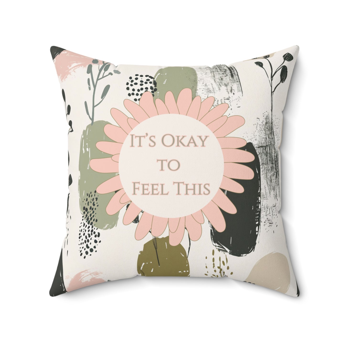 It’s Okay to Feel This Pillow Calming Therapy Room Decor Emotional Regulation Cushion for Kids Counseling Office Calm Environment Accent