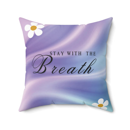 Stay With The Breath Lavender Gradient Meditation Cushion  Calming Reversible Therapy Pillow for Neurodiverse Sensory-Support Spaces
