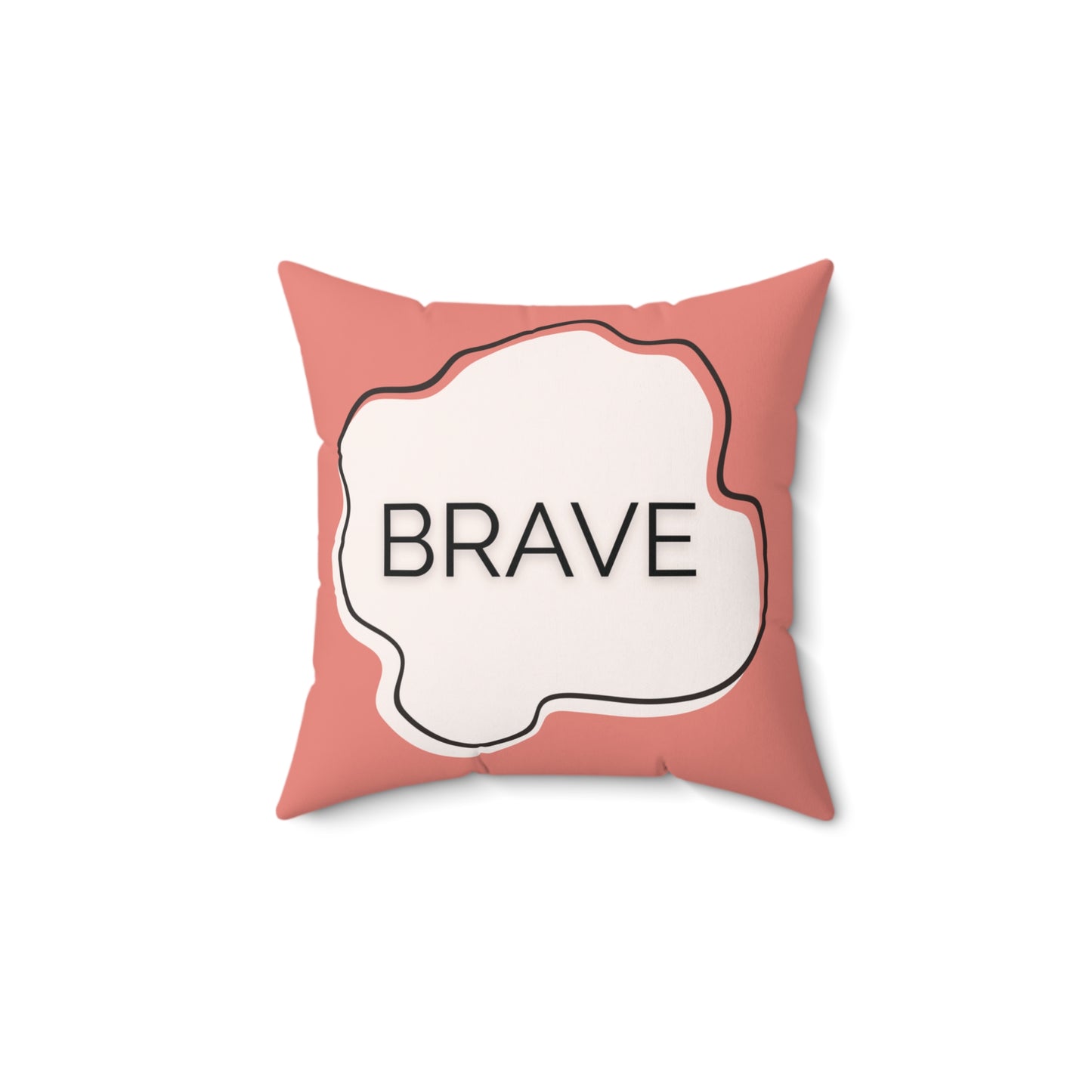 Brave Inspirational Throw Pillow Modern Minimalist Accent Cushion for Therapy Offices Teen Rooms  and Calm Home Spaces Wellness Gift