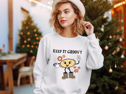 Playful Retro Sweatshirt for Gen Z Trendsetters and Lovers of Modern Positivity and Boho enthusiasts Motivational Crewneck Shirt Vintage Inspired Fashion