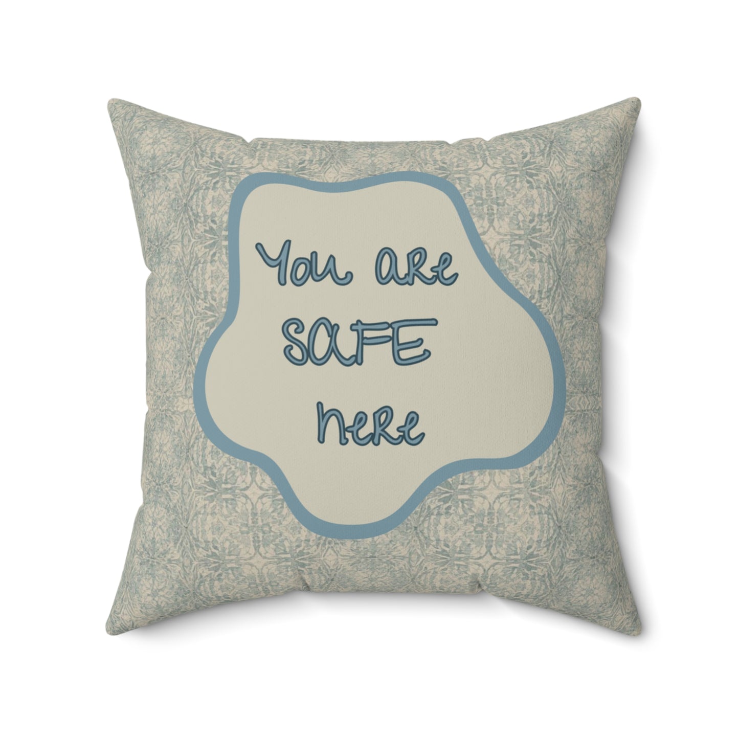 You Are Safe Here Pillow Calming Decor for Neurodiverse & Therapy Spaces Calming Reminder Mental Health Cushion Wellness Gift