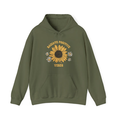 Boho Sunflower Hoodie for Nature Lovers Positive Message Flower Hoodie Motivational Message Inspirational Fashion Clothing for Comfort Wear