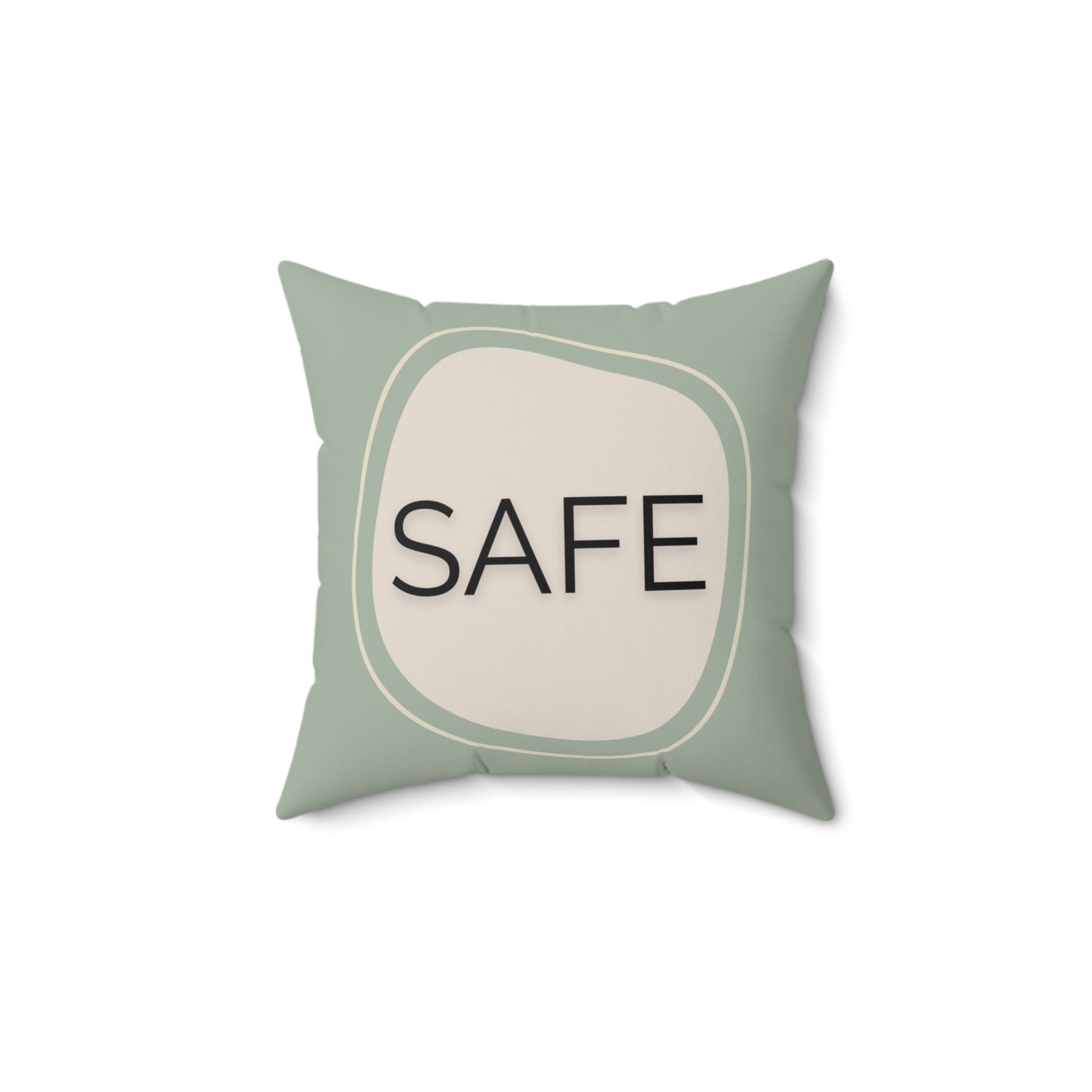 Safe Throw Pillow Supportive Space Collection  Therapy Room Décor Calming Affirmation Cushion for Teens and Adults Emotional Regulation