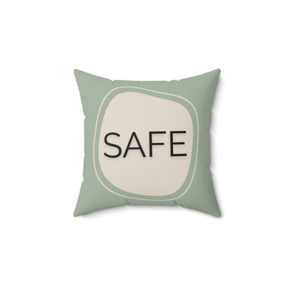 Safe Throw Pillow Supportive Space Collection  Therapy Room Décor Calming Affirmation Cushion for Teens and Adults Emotional Regulation