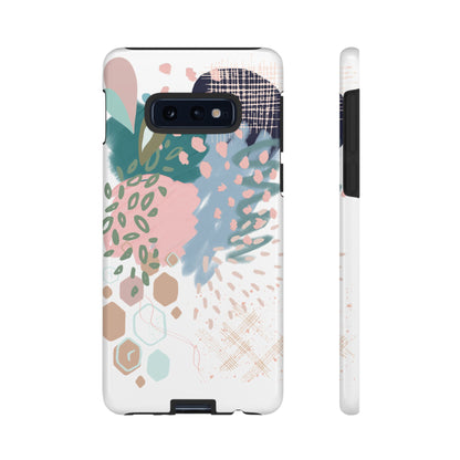 Abstract in Pink and Green Tough Phone Case