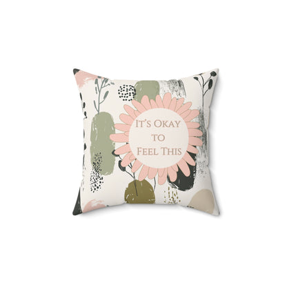 It’s Okay to Feel This Pillow Calming Therapy Room Decor Emotional Regulation Cushion for Kids Counseling Office Calm Environment Accent