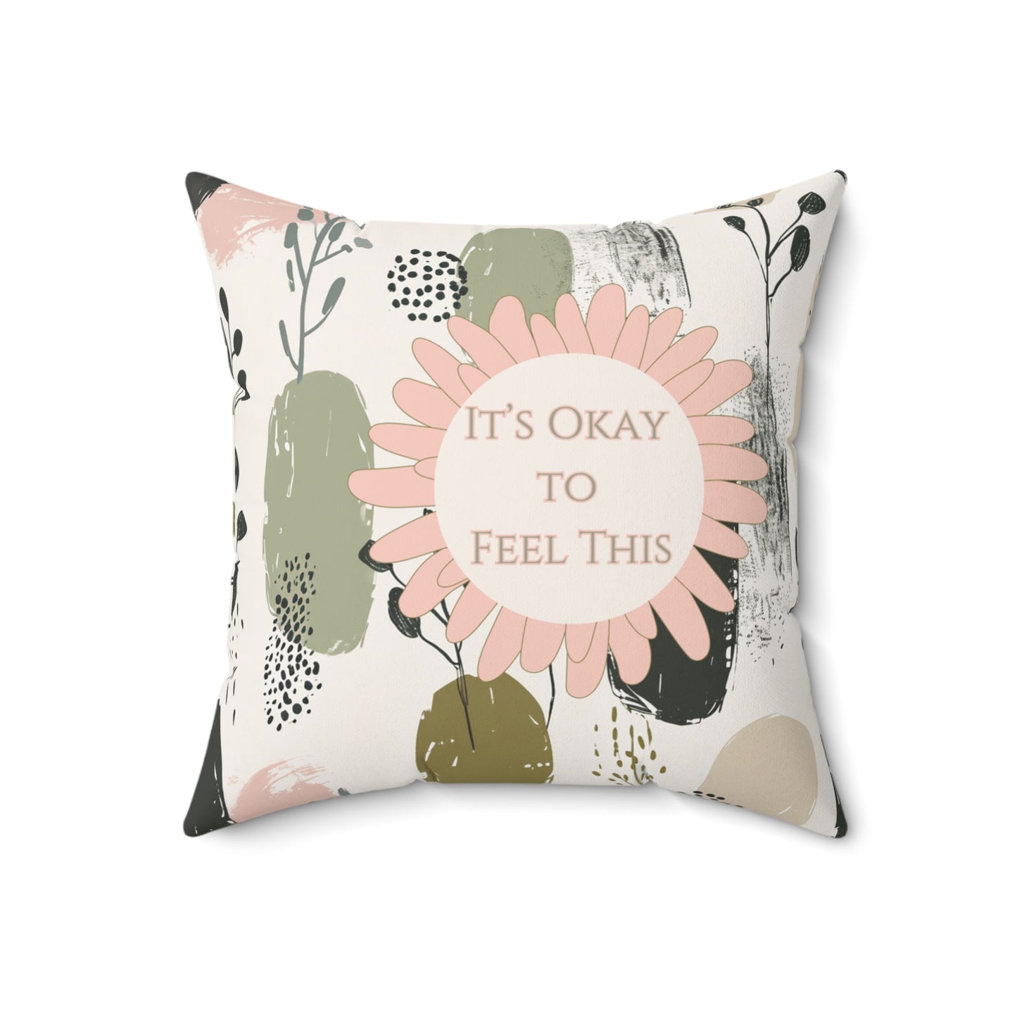 It’s Okay to Feel This Pillow Calming Therapy Room Decor Emotional Regulation Cushion for Kids Counseling Office Calm Environment Accent