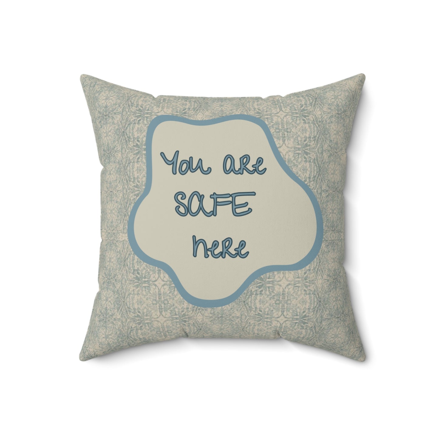 You Are Safe Here Pillow Calming Decor for Neurodiverse & Therapy Spaces Calming Reminder Mental Health Cushion Wellness Gift