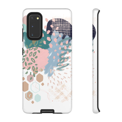 Abstract in Pink and Green Tough Phone Case