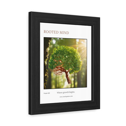 Rooted Mind Framed Wall Art Brain Tree Growth Print for Therapists, Counselors & Neurodiverse Spaces Inspirational Office Decor Gift