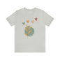 Minimalistic Boho Themed T Shirt for Men and Women Gift Shirt Hearts and Nature Plant Shirt