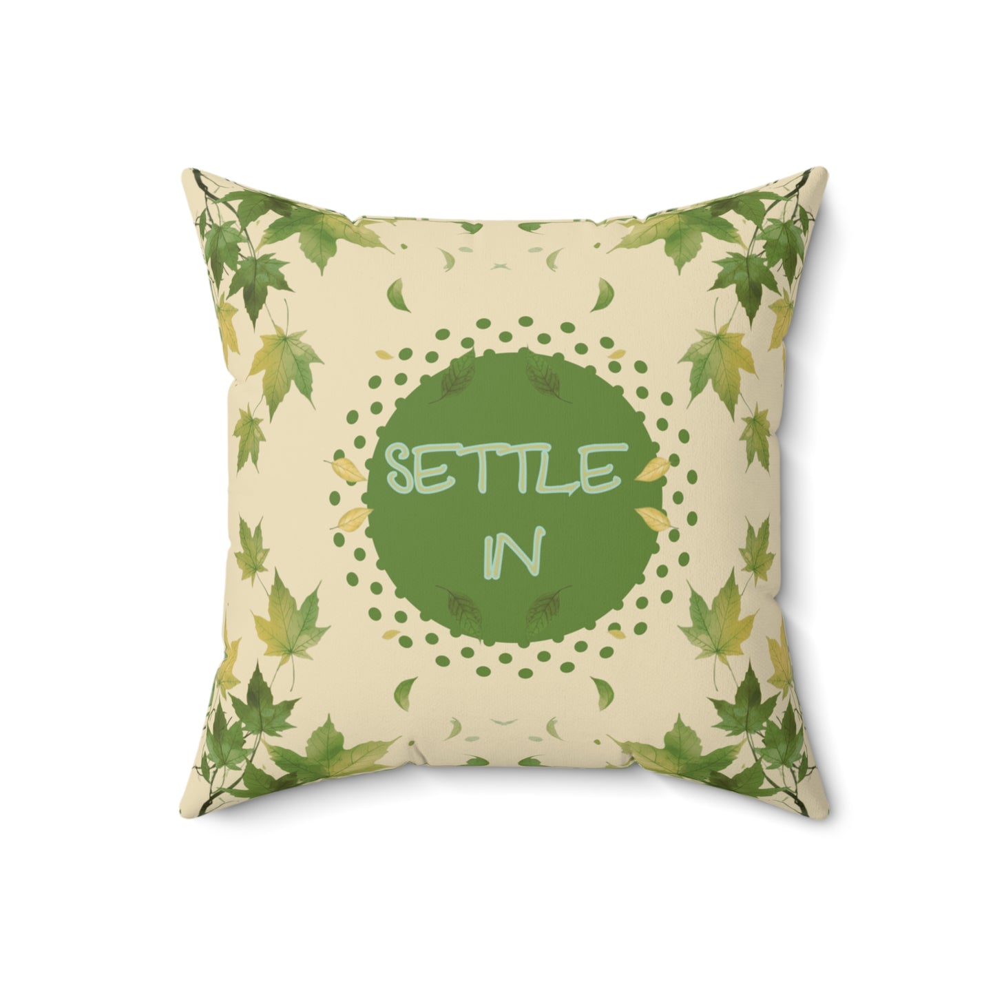 Settle In Pillow Leaf-Inspired Calming Cushion for Therapy Rooms Sensory Spaces Autism Friendly Gentle Grounding Therapy Office Decor