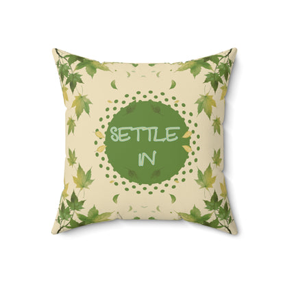 Settle In Pillow Leaf-Inspired Calming Cushion for Therapy Rooms Sensory Spaces Autism Friendly Gentle Grounding Therapy Office Decor