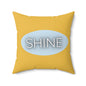 Shine Throw Pillow Yellow and Blue Encouragement Accent Cushion Supportive Space Collection Confidence Home Decor Gift For Her