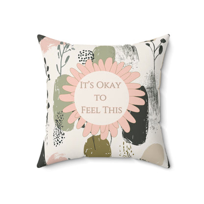 It’s Okay to Feel This Pillow Calming Therapy Room Decor Emotional Regulation Cushion for Kids Counseling Office Calm Environment Accent