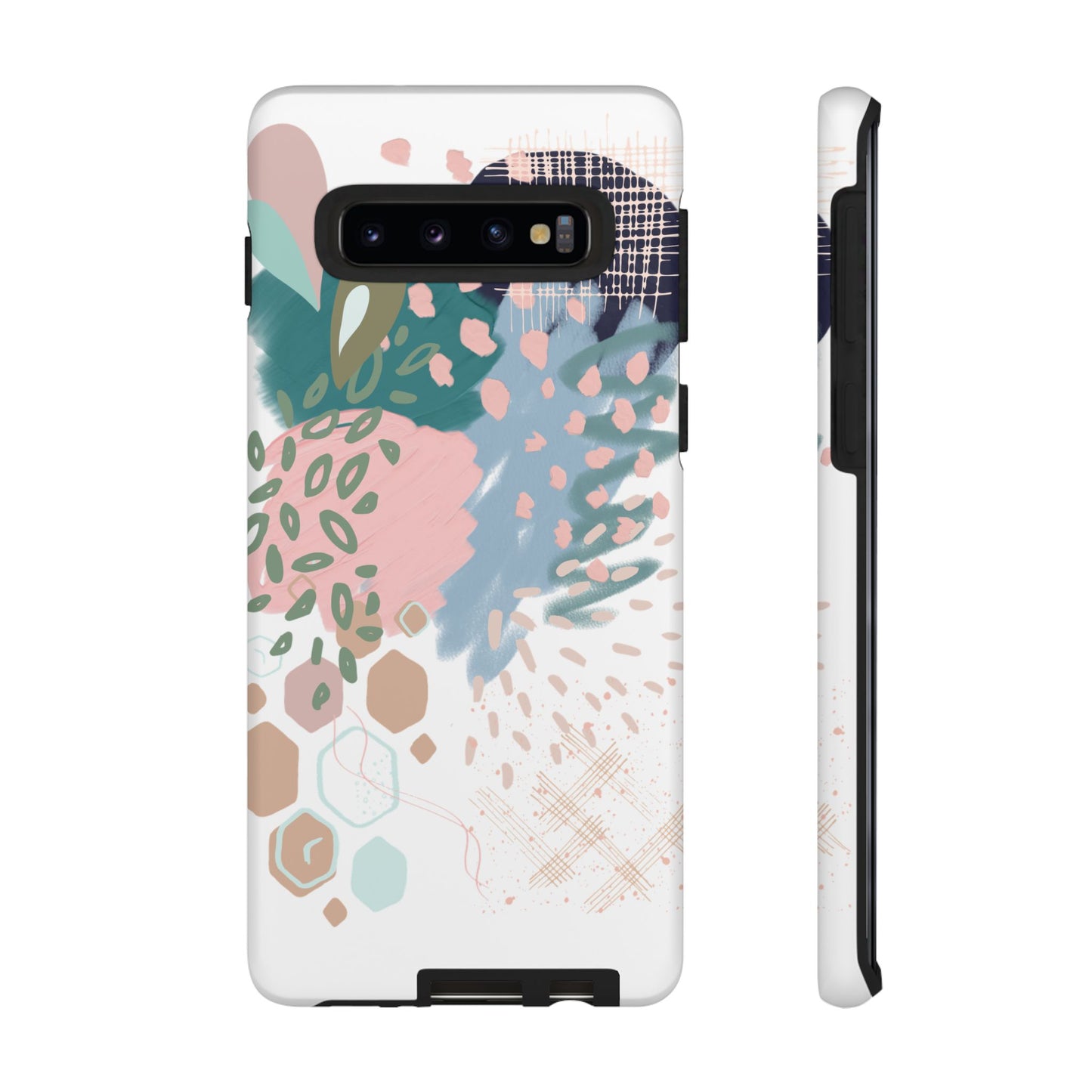 Abstract in Pink and Green Tough Phone Case