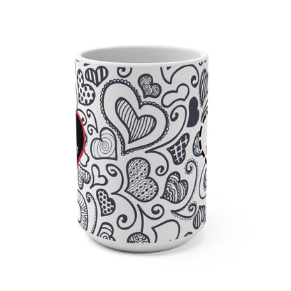 Inspirational Mug For Neurodiverse People Love Uniquely Thrive Differently Inclusion Awareness All-Over Print Gift Mug  For Valentine's Day
